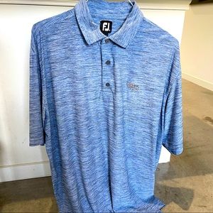 FootJoy Mens Golf Polo XXL Blue Torrey Pines